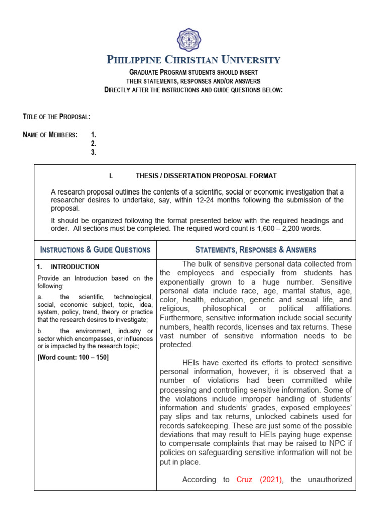 PROPOSAL DISSERTATION Example | PDF | Survey Methodology | Information