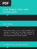 Lesson 3-A Mail Merge and Label Generation