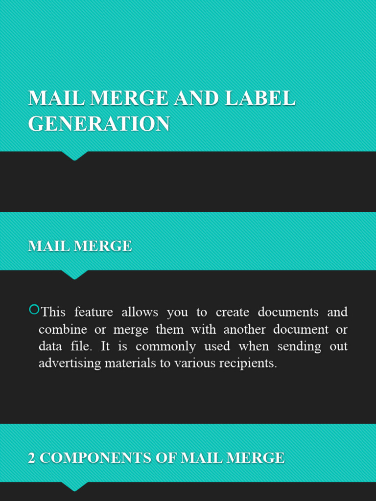 Lesson 3A Mail Merge and Label Generation PDF Dialog Box