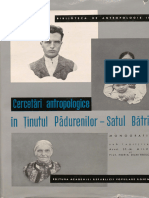 Cercetari Antropologice Tinutul Padurenilor Satul Batrina 1961