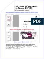 Cat Hydraulic Shovel 6018 Fs Rh90c 90170 Service Manual Bi647563