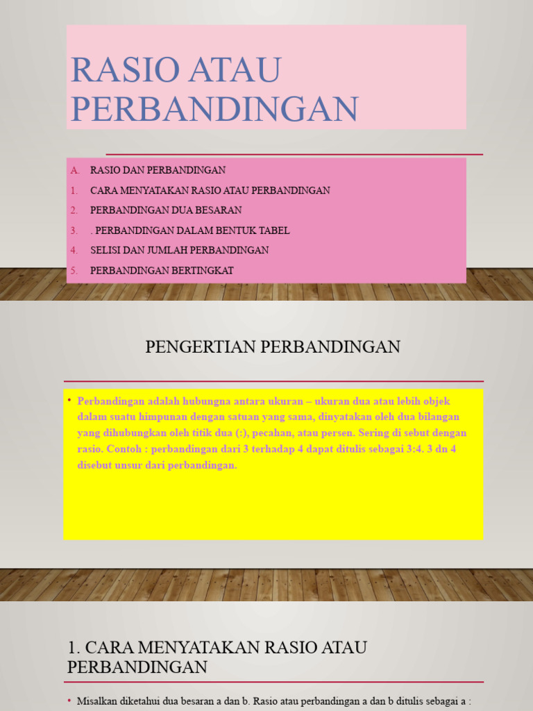 Perbandingan Rasio Kls 7 4 | PDF