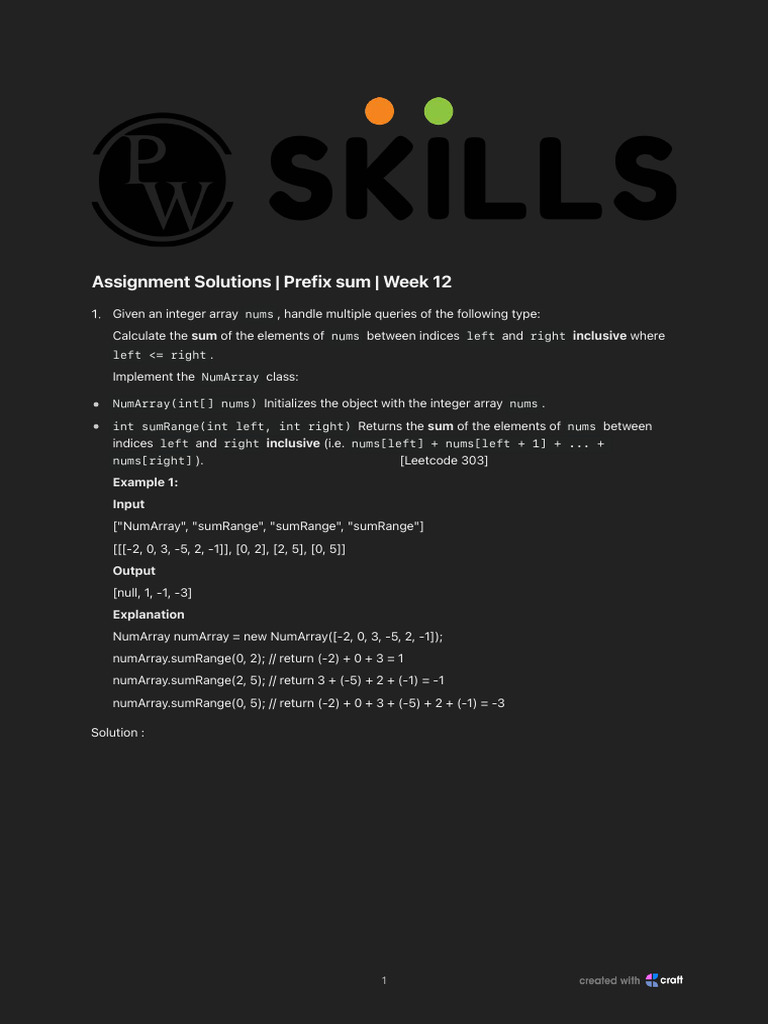 Special Algorithms _ Solution to Assignment 01 __ (PW Skills (Decode ...