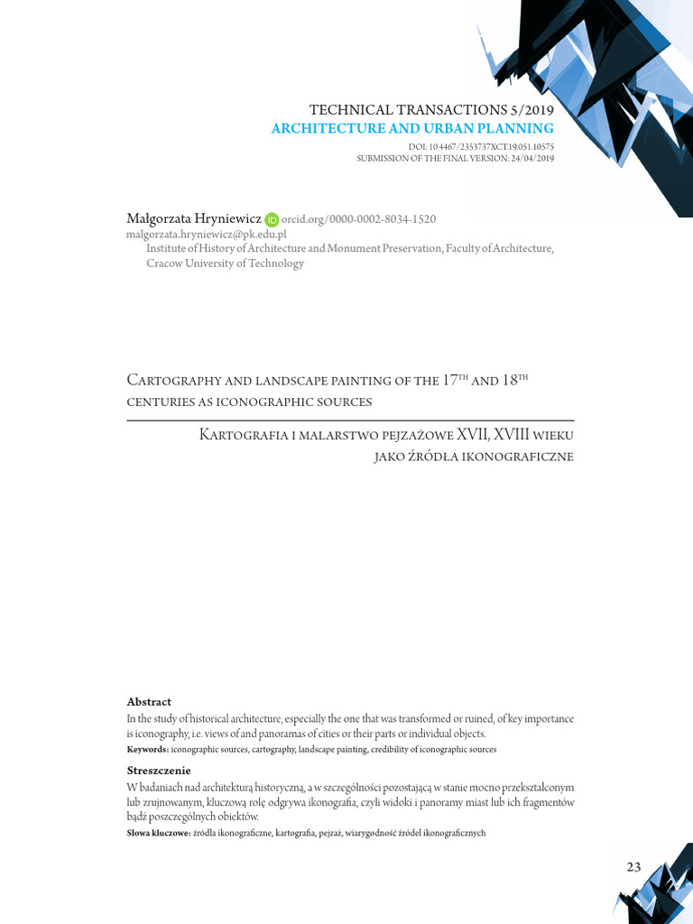 Iconographic Sources in Landscape Painting | PDF | Cartography | Surveying