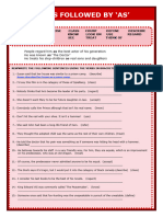 Verbs Followed by As