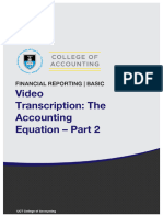 Financial Reporting - Basic - The Accounting Equation - Part 2