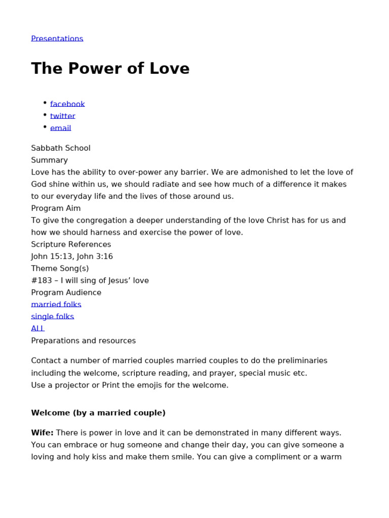 The Power of Love | PDF | Love | Jesus
