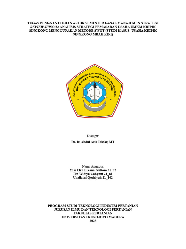 Analisis Swot Pdf Jurnal
