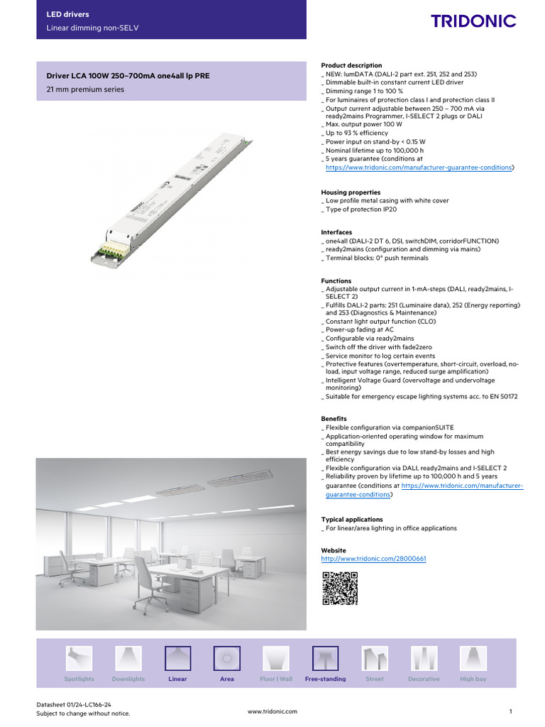 LCA 100W LED Driver Specifications | PDF | Electrical Wiring | Light ...
