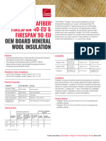Thermafiber Firespan 40 EU Firespan 90 EU OEM Board Mineral Wool Insulation Product Data 2029423
