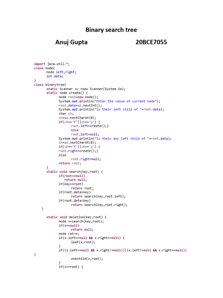 Binary Search Tree | PDF
