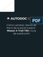 Cómo Cambiar - Discos de Freno de La Parte Trasera - Nissan X Trail T30 - Guía de Sustitución