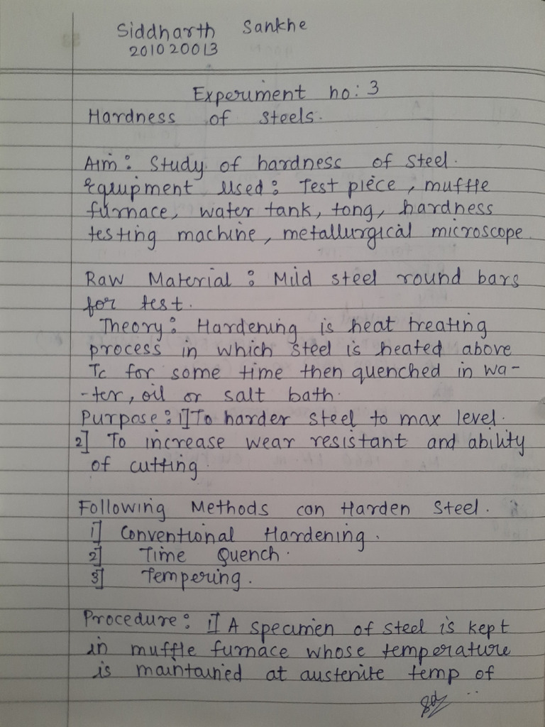 Hardness Testing of Steel Methods | PDF