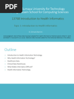 Introduction To Health Informatics