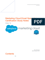 Marketing Cloud Email Specialist Certification Study Notes