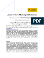 Customers Perception of Security Indicators in Online Banking Sites in Nigeria