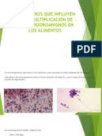 PARÁMETROS QUE INFLUYEN EN LA MULTIPLICACIÓN DE LOS MICROORGANISMOS EN LOS ALIMENTOS (2) (Autoguardado)