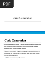 Code Generation 5th Year Computer Science Course