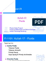FI-1101 Fisika Dasar IA: Kuliah-13 Fluida