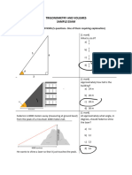 Trigonometry Volumes SAMPLE EXAM10b