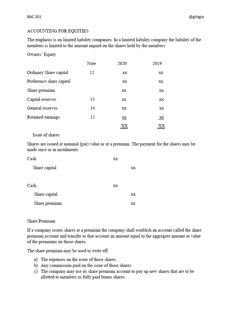 Owners' Equity Accounts Overview | PDF | Dividend | Retained Earnings