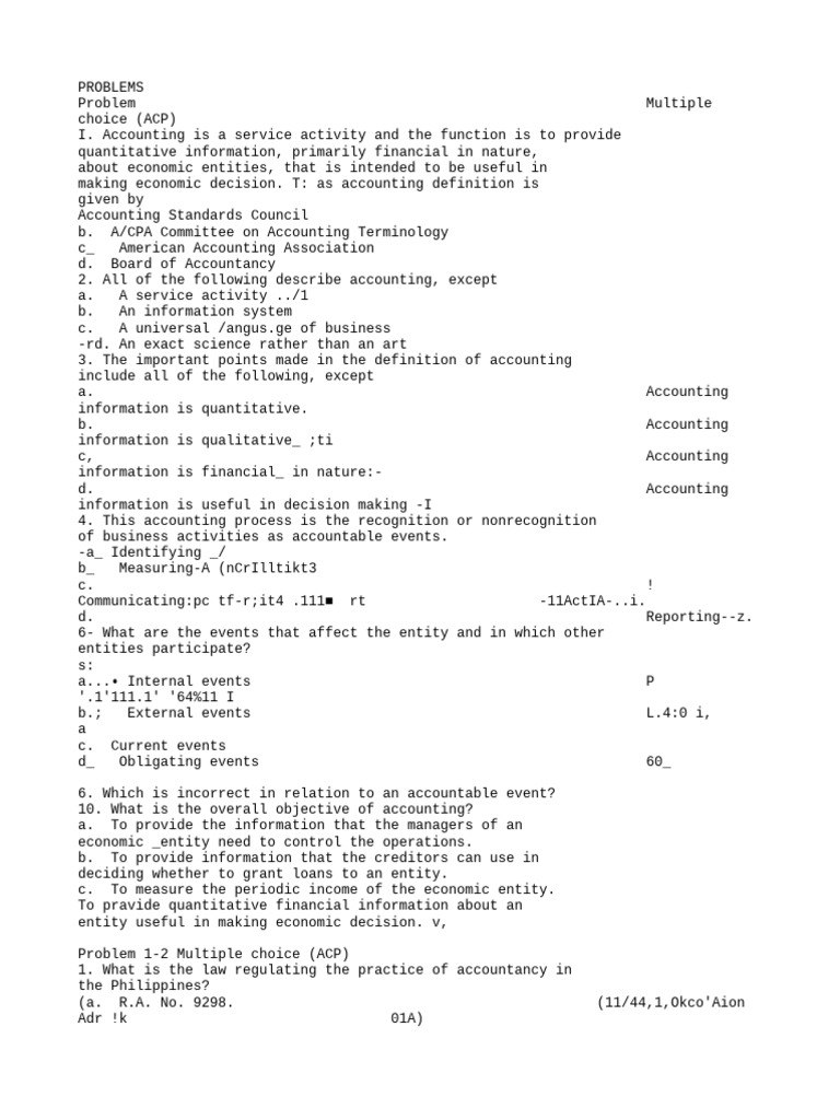 Accounting Concepts and Regulations Quiz | PDF | International ...