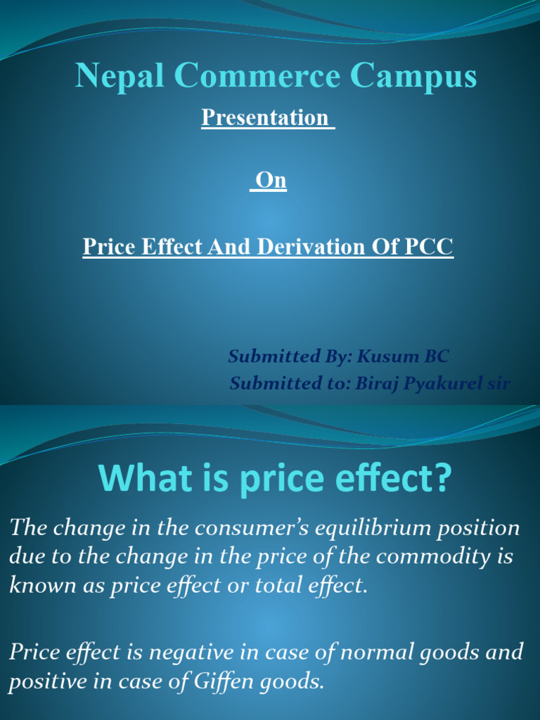Price Effect & PCC Derivation Guide | PDF