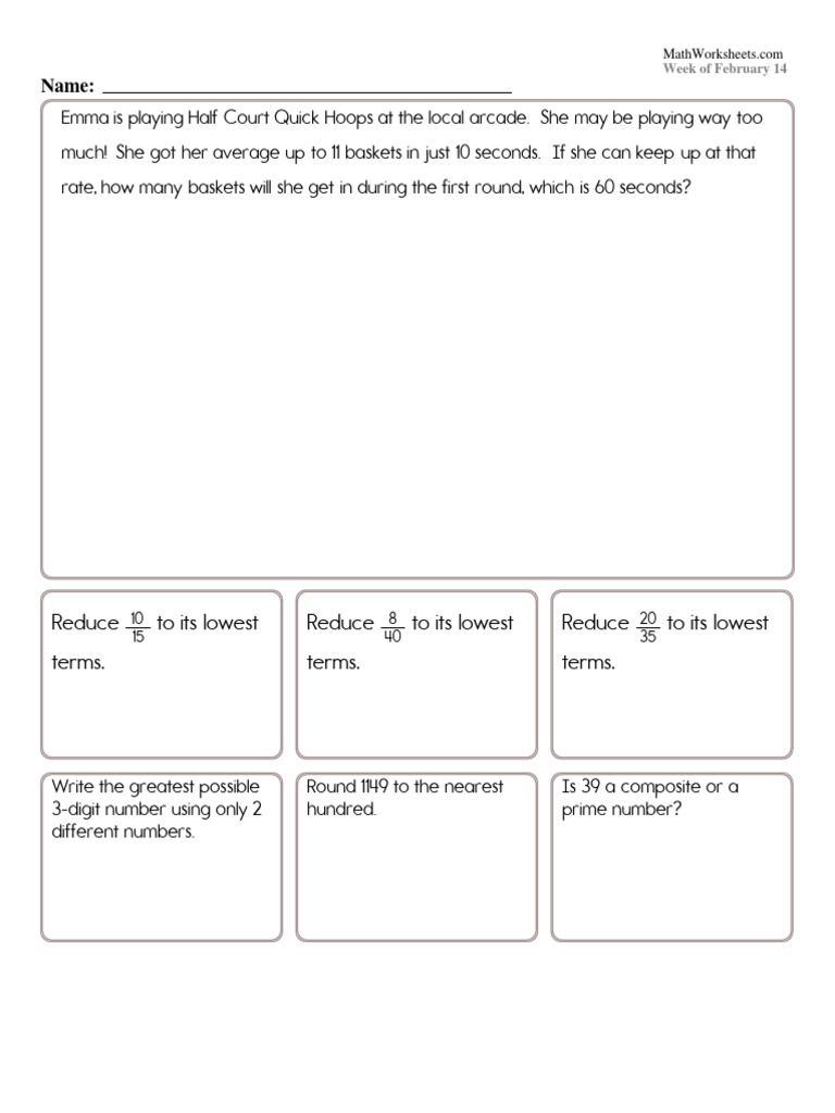 MathWorksheetsGrade4 2 14 | PDF