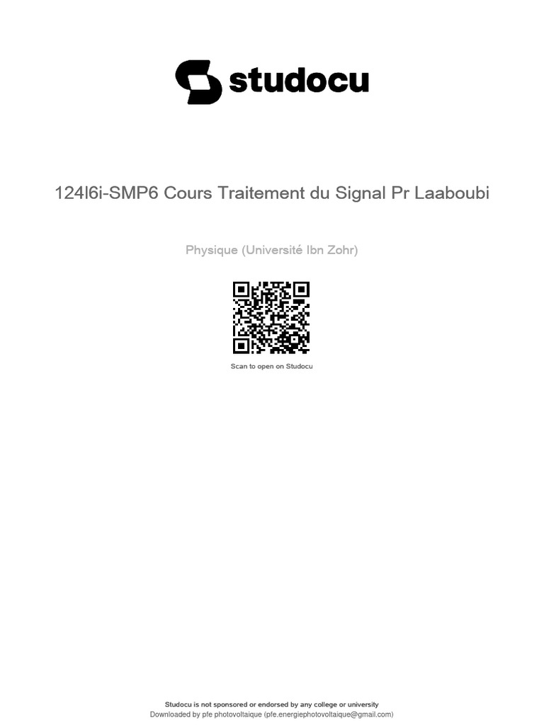 Traitement Du Signal | PDF | Données numériques | Transformation de ...