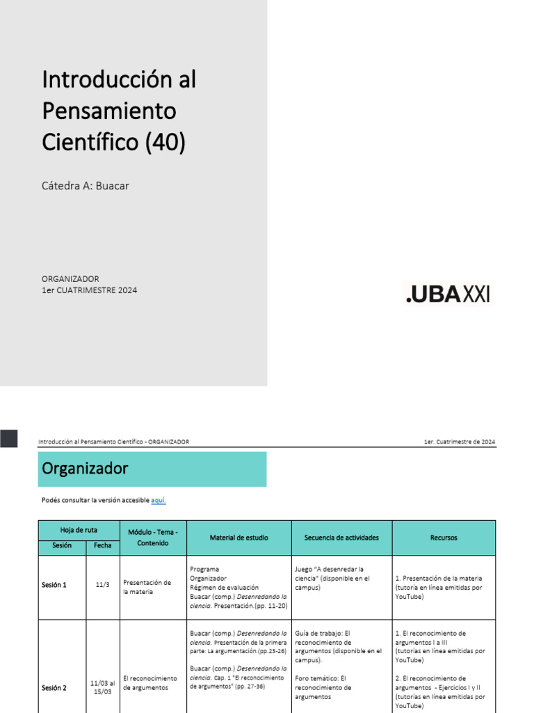 organizador INTRODUCCION AL PENSAMIENTO CIENTIFICO | PDF ...