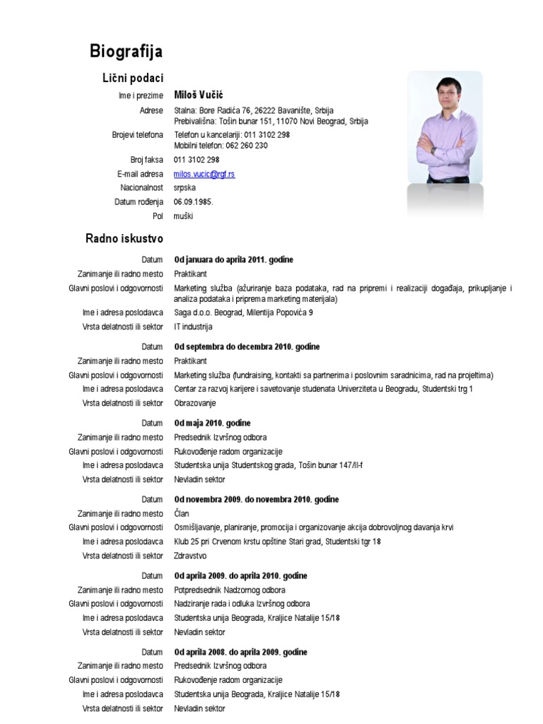 Biografija | PDF