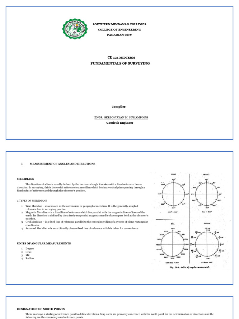 Ce 121 Module For Midterm Pdf Compass Angle