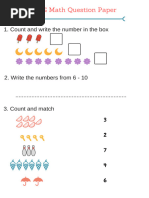 LKG Math Question Paper