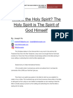 Who Is The Holy Spirit The Holy Spirit Is The Spirit of God Himself - 12th Sept 2022