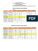 Horario de Ingles - 2024