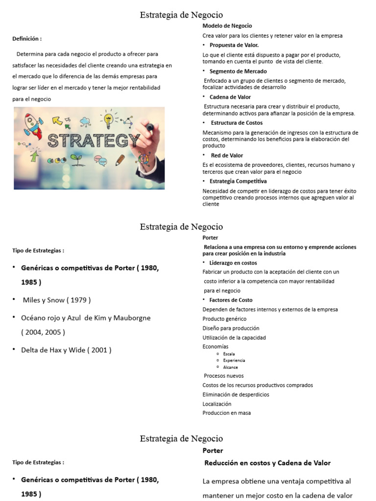 Estrategias de Negocio y Competitividad | PDF | Business | Mercado ...