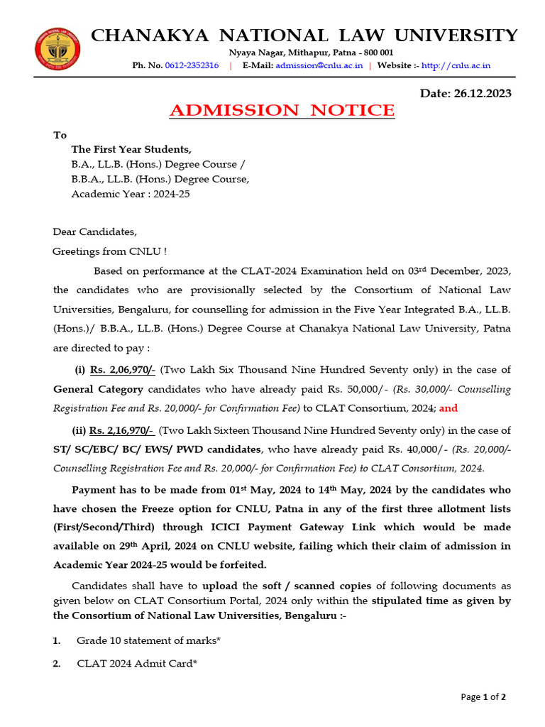 NATIONAL UNIVERSITY ADMISSION NOTICE 2024 25 visual data 2