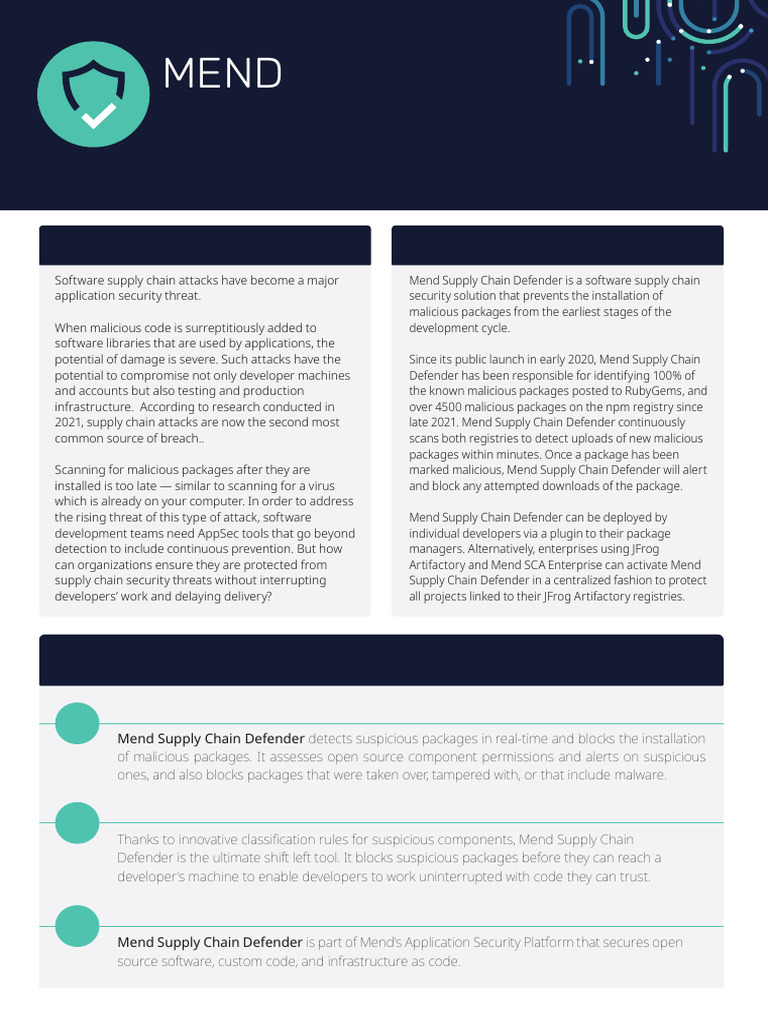 Secure Your Code with Mend Defender | PDF | Business | Technology ...