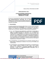 Circular Dp-013-2024 Ayuda Económica Previsional Mensual Marzo-2024. Decreto #177-2024