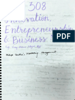 Notes - IBM 308 Innovation, Entrepreneurship, and Business Models Notes - Aditi Kothiala