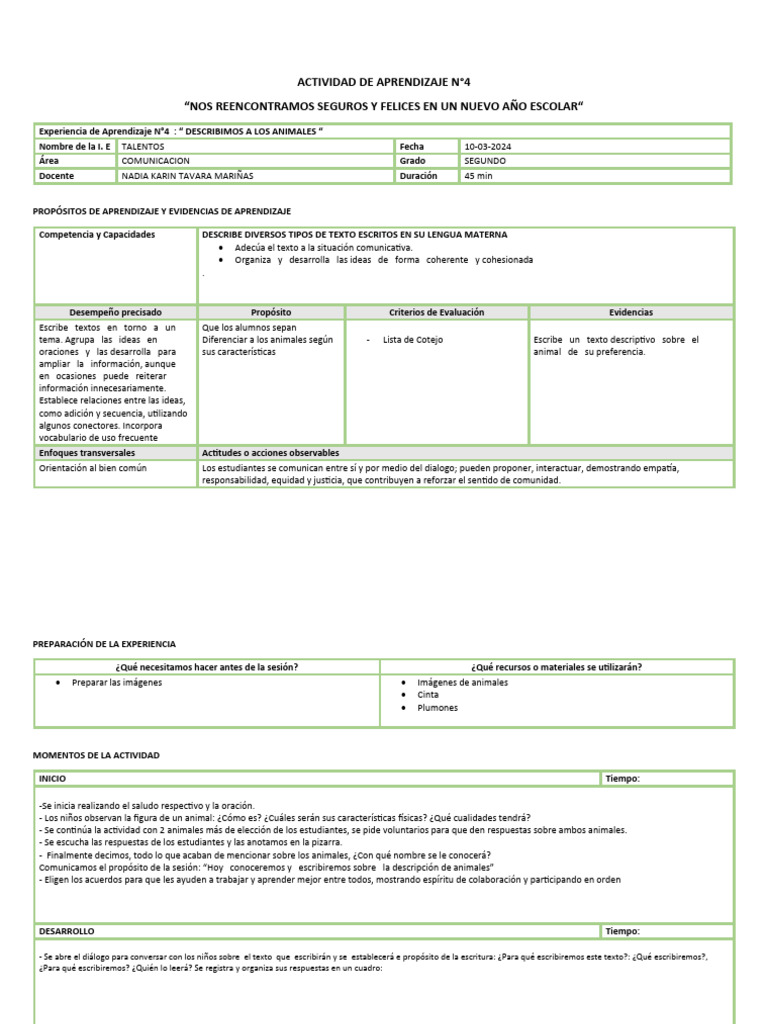 SESION 4 Marzo | PDF | Crecimiento personal y profesional | Artes del ...