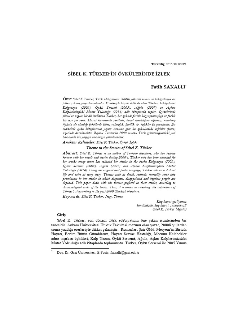 Sibel K. T - Rker - in - Yk - Lerinde - Zlek (#697702) - 990895 | PDF
