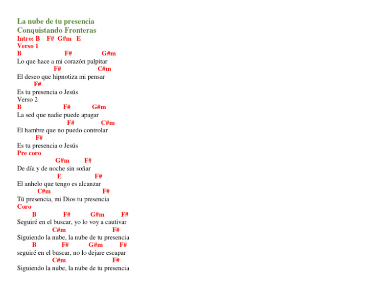 La Nube de Tu Presencia PDF