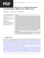 Channel Estimation Based Low-Complexity Hierarchical