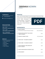 Blue Simple Professional CV Resume