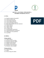 Roteiro Topográfica Membro Inferior e Pelve