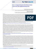 Fatores Que Moldam o Comportamento Burocratas Do Nível de Rua No Processo de Implementação de Políticas Públicas