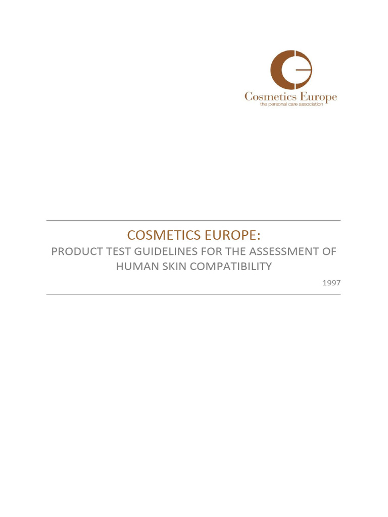 Skin Compatibility Testing Guidelines | PDF | Cosmetics | Risk