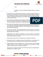 Comunicado Del Ejército Nacional