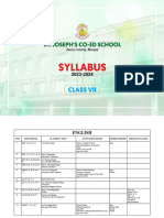 Syllabus Class VII